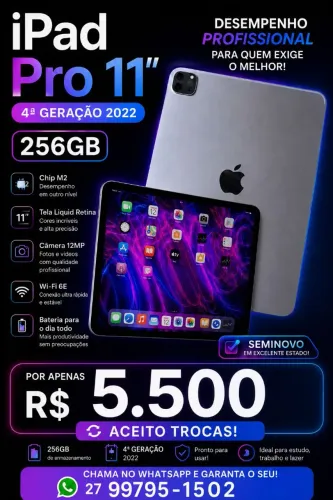 IPAD 11 PRO 256GB/ WIFI