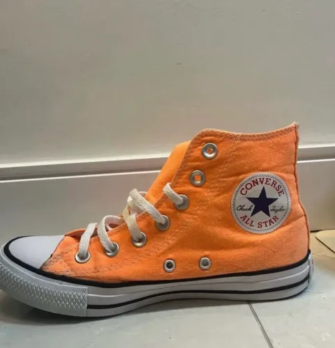 all star laranja neon 36