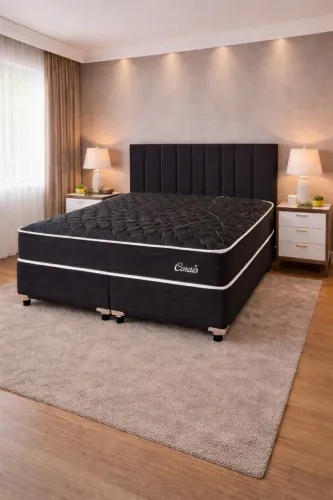 Cama Box Queen Corais Bonno Colchões (Molas Ensacadas)