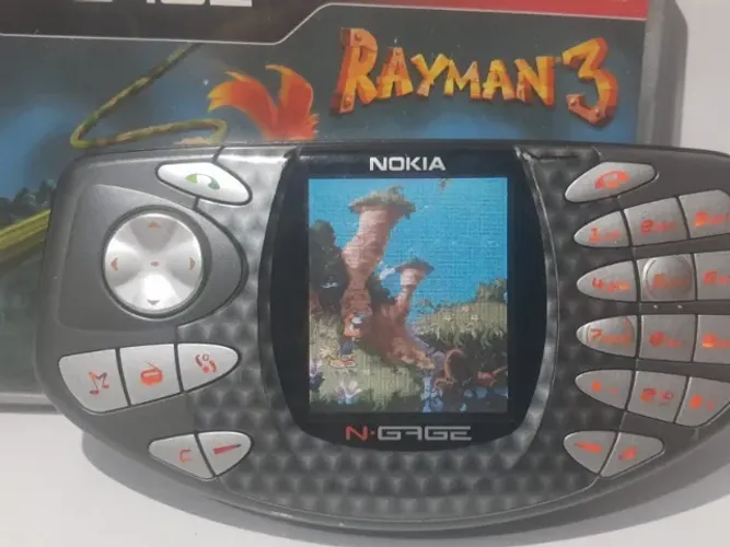 N-Gage + Rayman completo na caixa