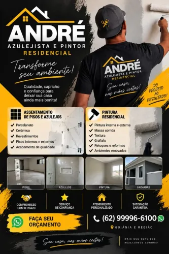 Pedreiro de piso, azulejista e pintor residencial