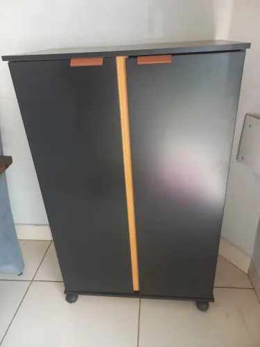 Armário organizador,multioso,2 portas,3 prateleiras