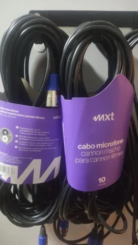 4 Cabos XLR microfone MXT 10 metros 