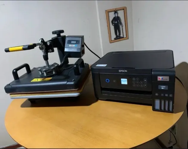 Kit de impressora e prensa térmica 8x1