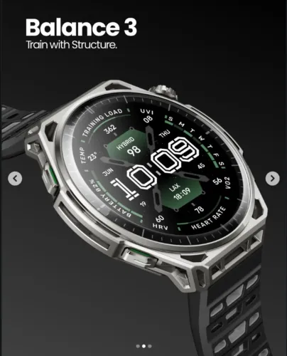 Amazfit Balance 3 48mm Aço e Safira Novo