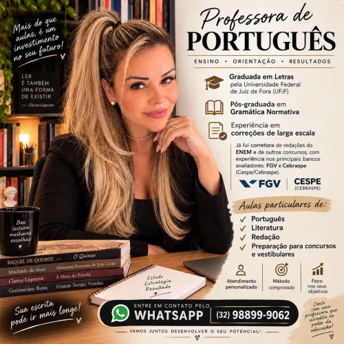 Professora de Língua Portuguesa, Literatura e Redação