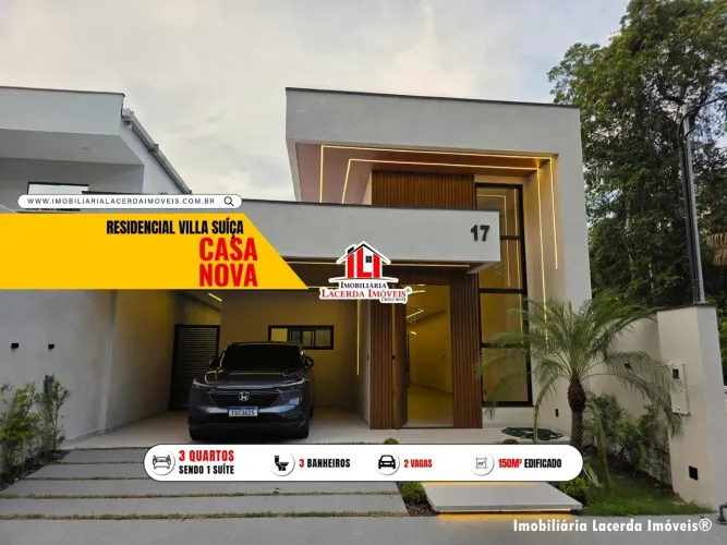 - Casa nova térrea com 3 quartos sendo 1 suíte - Fachada e acabamento moderno, Espaço gour