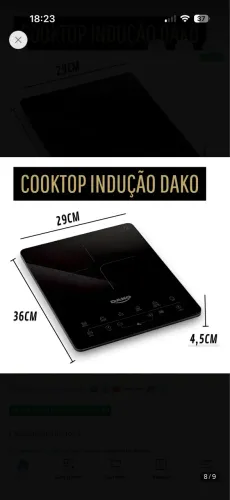 Dako - Cooktop indução portátil 