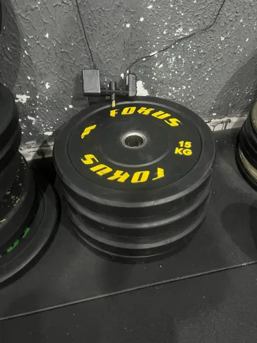 Par de anilhas olímpicas 15kg Fokus