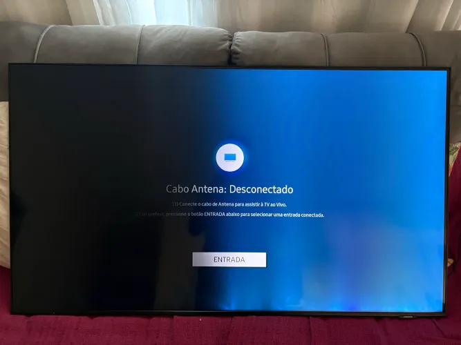 Smart TV Samsung 50" 4K (UN50AU8000G) - Para Conserto (Defeito no LED)
