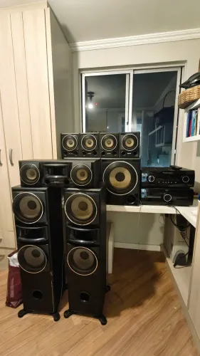 Home Theater Sony Muteki 7.2 HT-M77 - Completo (NF, Manual, Controle) - Único Dono+Brinde