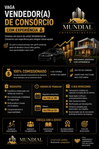 Vendedor / Vendedor de Consórcio