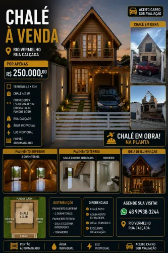 Vendo chalé no rio vermelho