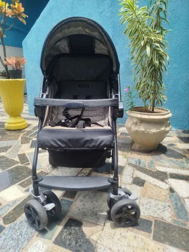 Carrinho de bebê Rio K - Mesclado Preto