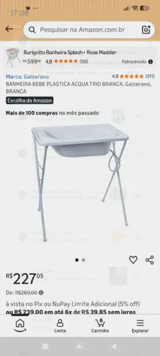 Banheira com suporte