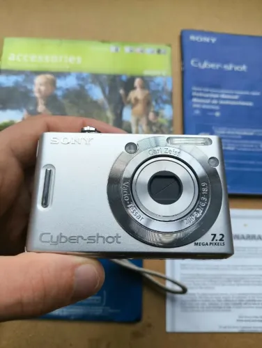 Câmera Digital Sony Cyber-shot DSC-W35 7.2MP Retrô Completa