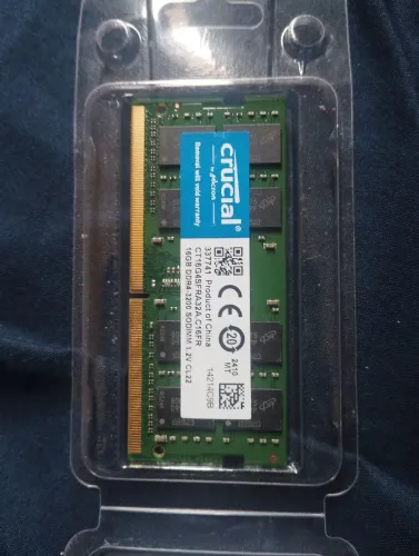 Memória ram 16GB CRUCIAL - Nova