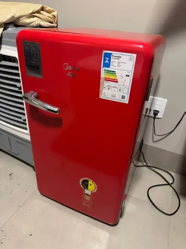 Frigobar Midea Retrô Vermelho 95L - Pouquíssimo Usado