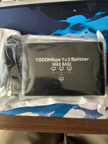 HUB de rede Splitter 1x3 1000Mbps 1Gigabit