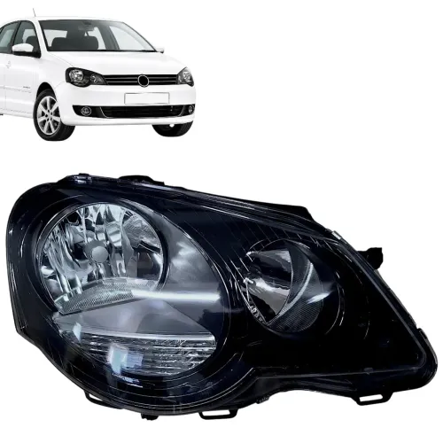 Farol Direito Polo 2007 2008 2009 2010 a 2012 Mascara negra