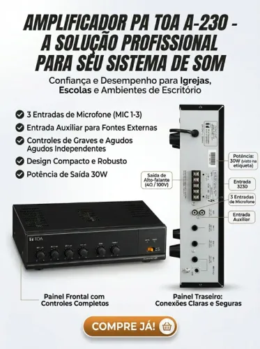 PA AMPLIFIER   A-230 HV - Amplificador Mixer -Compacto