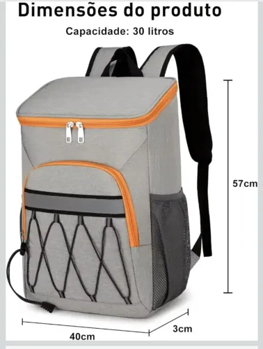 Mochila térmica impermeável capacidade para 30 litros + alças para transporte