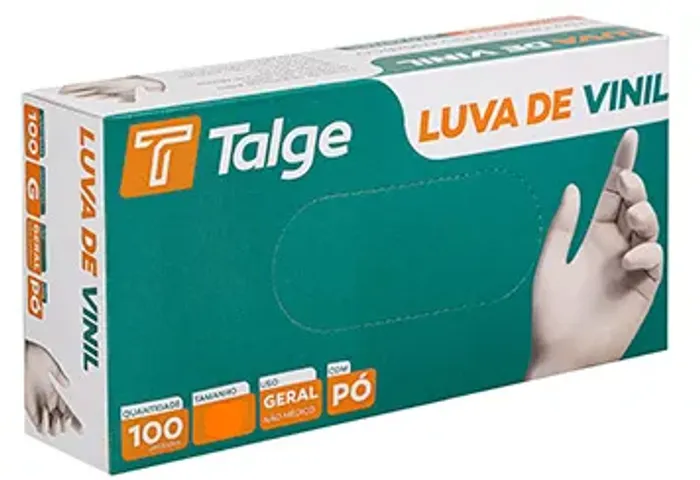 Luva Vinil Transparente c/pó ou s/pó - P/M/G
