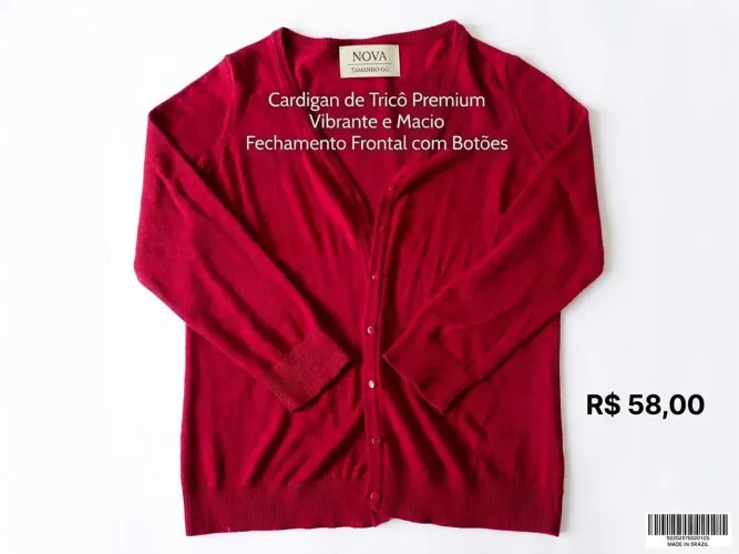 Cardigan vermelho g