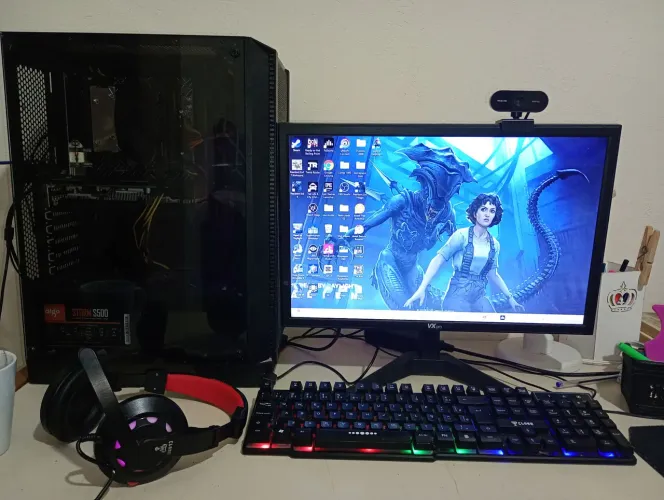 PC Gamer Pichau Eris III, AMD Ryzen 5 5600, Radeon RX 590 8GB, 16GB DDR4, SSD 480GB + HD 1