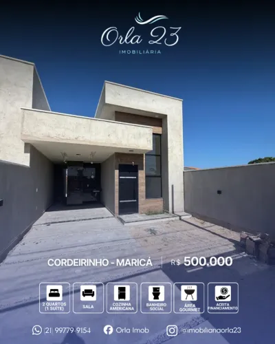 CORDEIRINHO, ORLA 23 IMOBILIÁRIA VENDE! Excelente casa moderna em Cordeirinho
