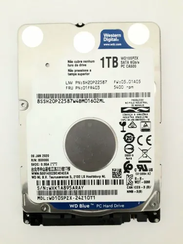 HD 1TB Sata Western Digital 2,5 "5400RPM" WD10SPZX - Saudável