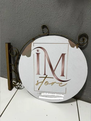 Placa bandeiro de ferro