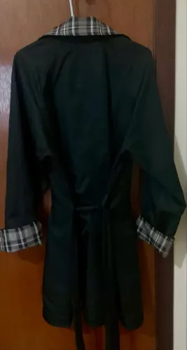 Casaco dupla face , tecido para chuva..