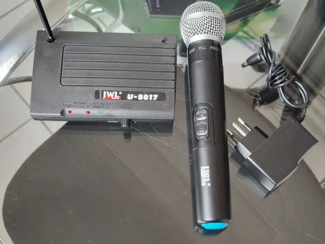 Microfone sem fio jwl modelo u-8017