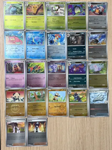 Lote Cartas Pokémon Reverse Foil Brilhantes Ivysaur Lapras Slowpoke Jynx Cubone Pancham