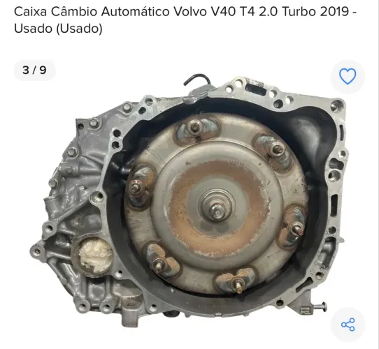 CÂMBIO AUTOMÁTICO VOLVO V40 T4 2.0 2019 USADO 