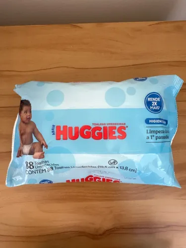 Lenço Umedecido Huggies Higiene Diária 88 Unidades - Limpeza na 1ª Passada - Novo