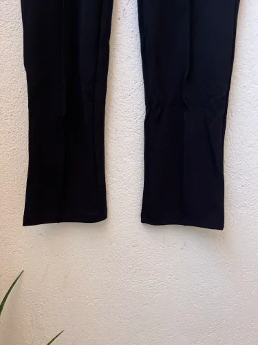 Calça skinny preto GG malha crepe com elastano