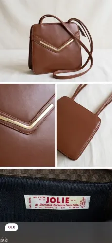 Bolsa Jolie couro vintage Caramelo CGC