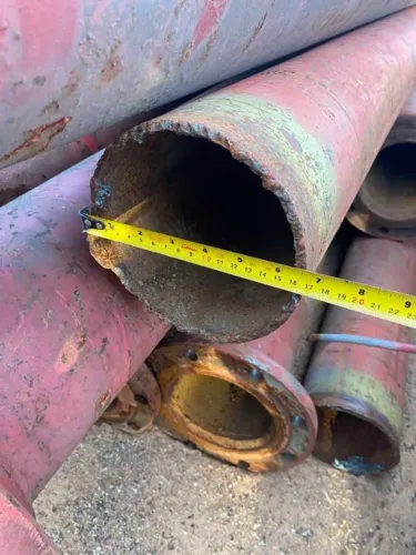 Tubo aço carbono 168mm (6") R$ 6,00 o kg + imp