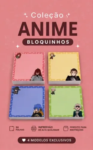 ? Bloquinho de Anotações Anime - Mushoku Tensei | 9x9 cm | 50 Folhas