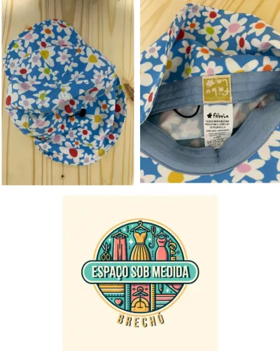 Boné praia legionário Fábula floral proteção UV
