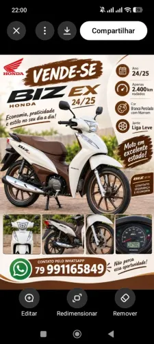 Moto Honda biz 125 ex