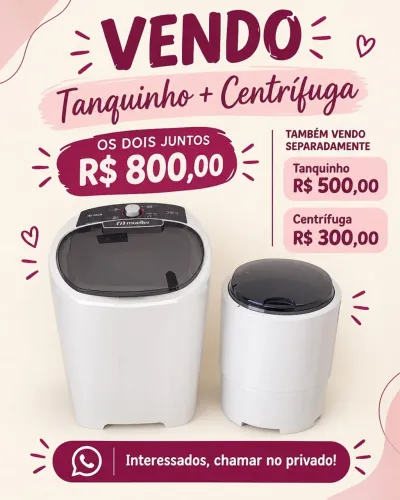 Tanquinho e Centrifuga