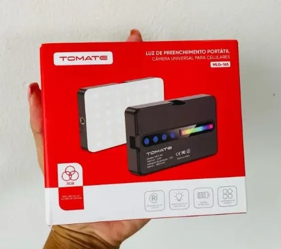Luz de Preenchimento LED RGB para vídeo e foto