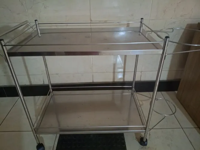 Carrinho de inox dois andares TOP