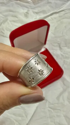Anel Ouro Branco 18k/ Garantia/ Loja física