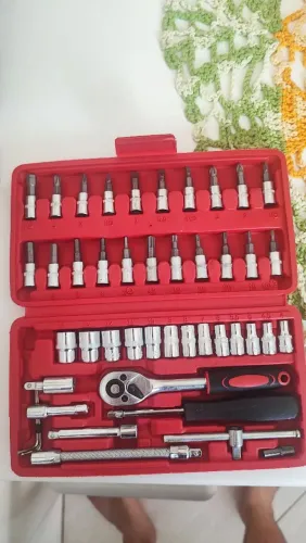 Chave catraca 1/4 com 46 peças 