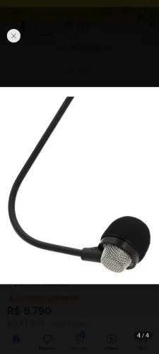 Microfone Headset Crown CM311L mini XLR (Padrão AKG) cor preto