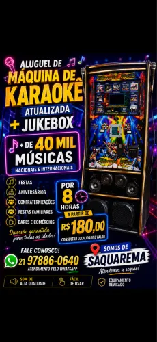 Alugo Karaokê com Jukebox profissional 
